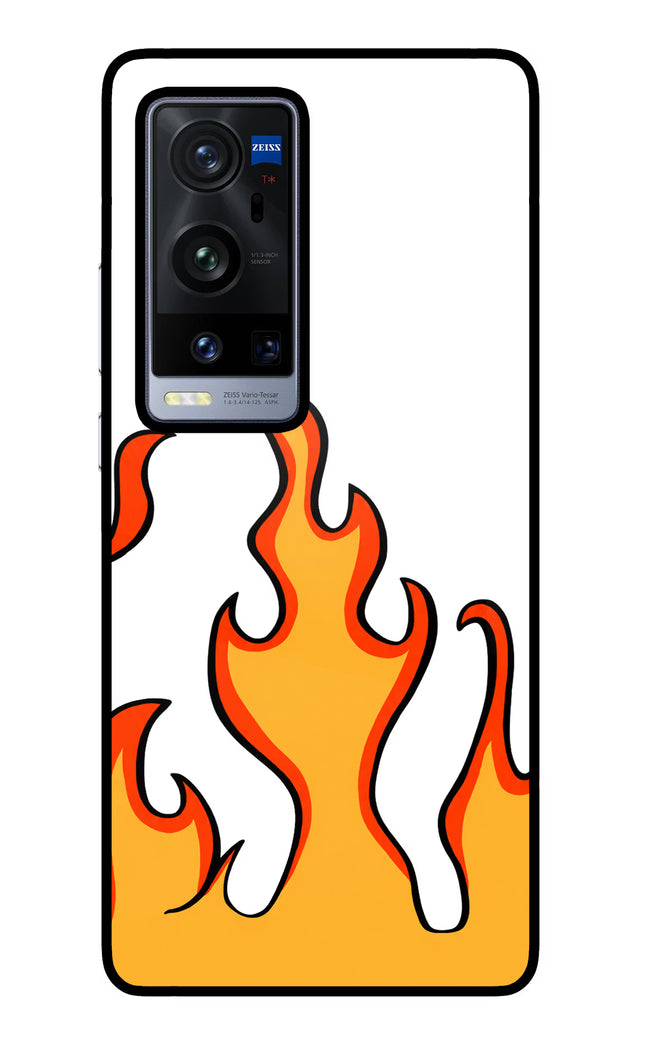 Fired Up – White Vivo X60 Pro+ Glass Case