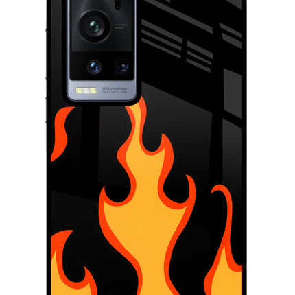 Fired Up – Black Vivo X60 Pro+ Glass Case