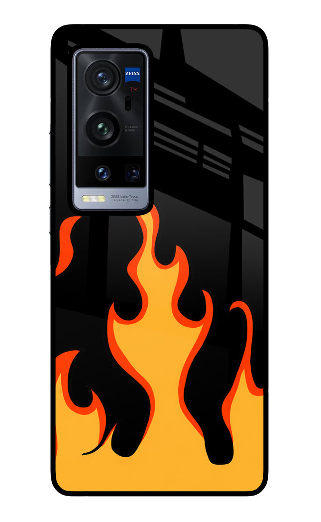 Fired Up – Black Vivo X60 Pro+ Glass Case