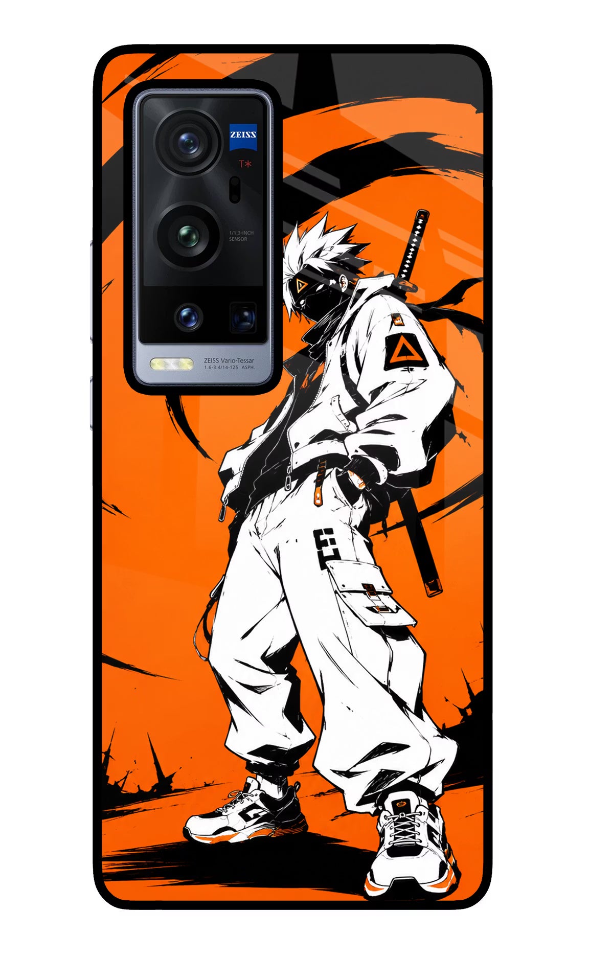 Street Samurai  Vivo X60 Pro+ Glass Case Back Cover by Casekaro