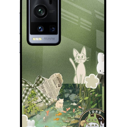 Aesthetic anime Vivo X60 Pro+ Glass Case