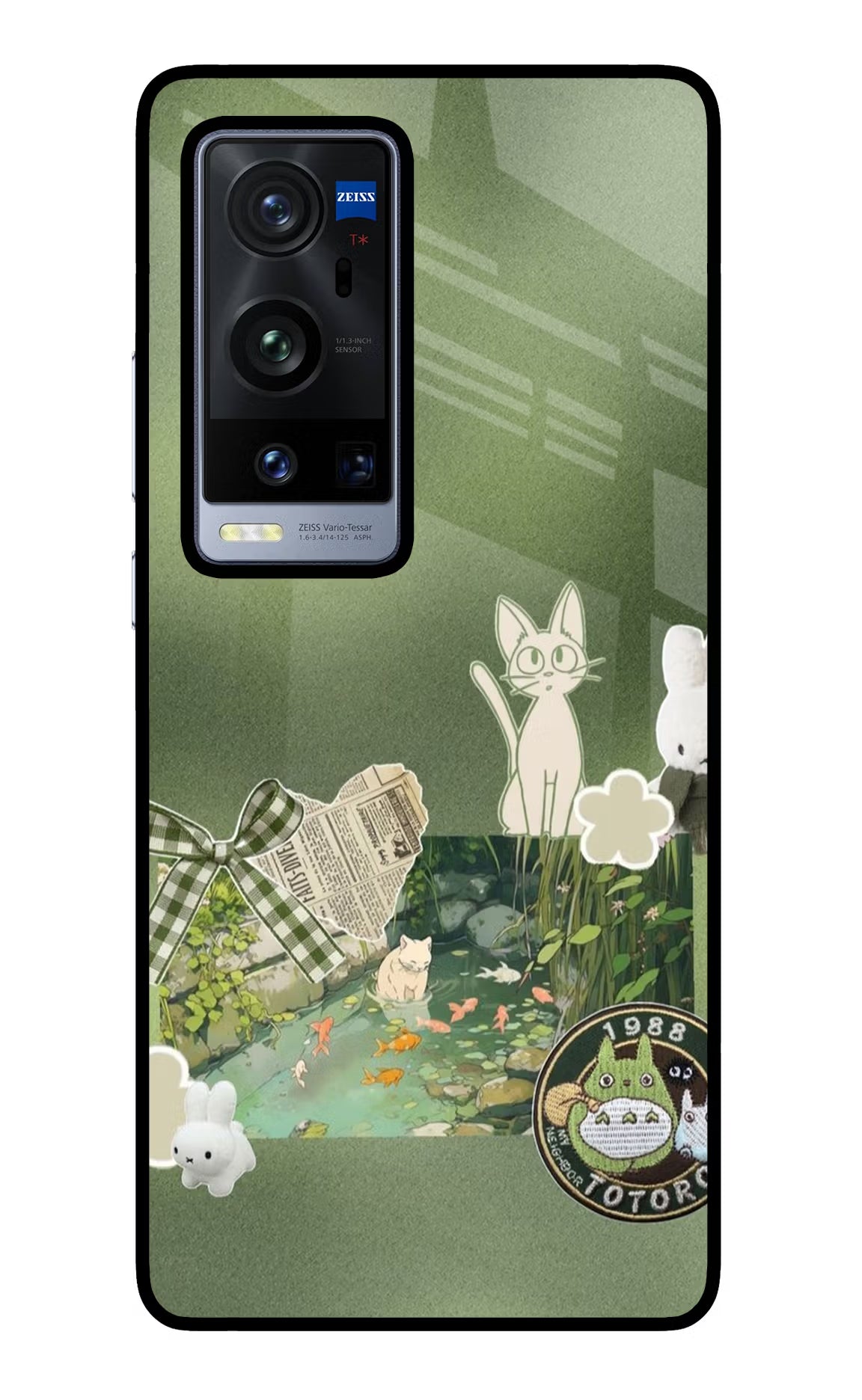 Aesthetic anime Vivo X60 Pro+ Glass Case Back Cover by Casekaro