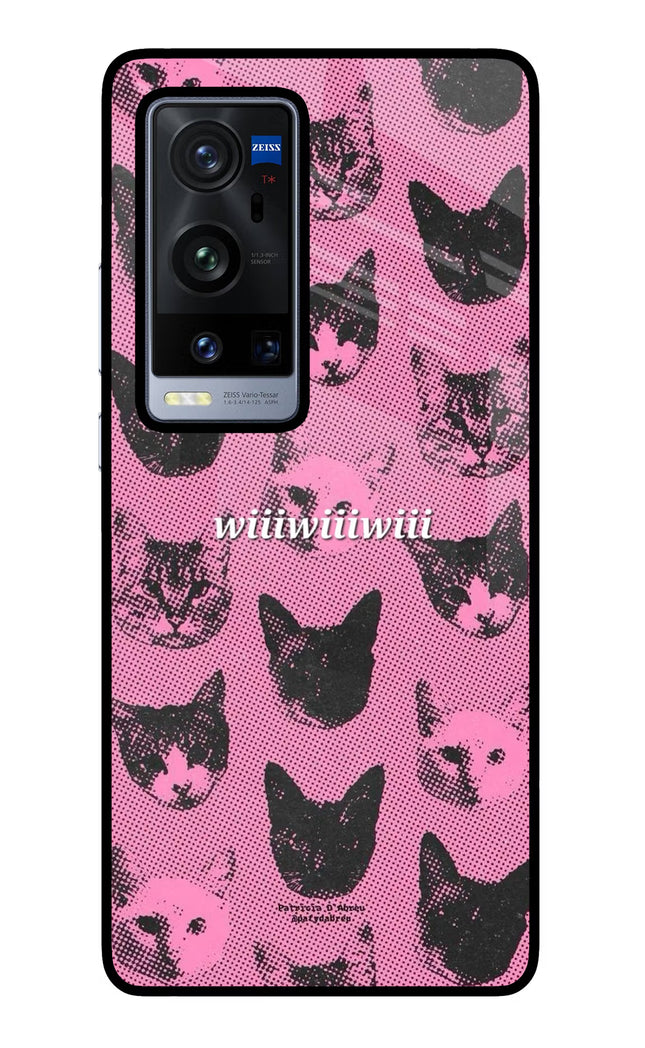 Pink Cats Vivo X60 Pro+ Glass Case