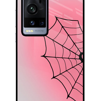 Pink Web Vivo X60 Pro+ Glass Case
