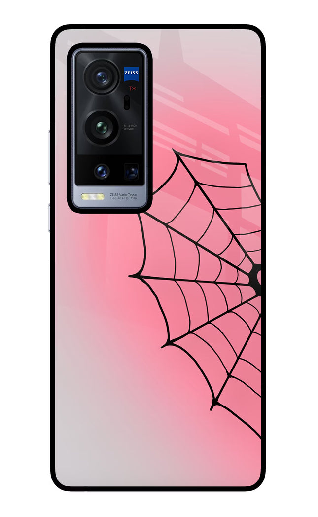 Pink Web Vivo X60 Pro+ Glass Case
