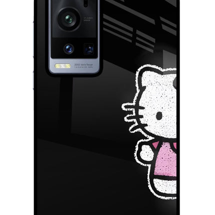 Kitty Charm Vivo X60 Pro+ Glass Case