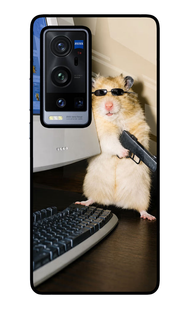 Hacker Hamster Vivo X60 Pro+ Glass Case