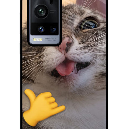 Silly Cat Call Vivo X60 Pro+ Glass Case
