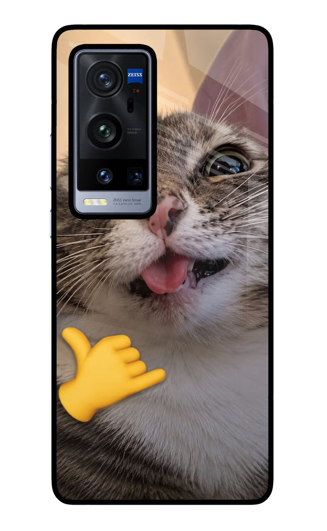 Silly Cat Call Vivo X60 Pro+ Glass Case