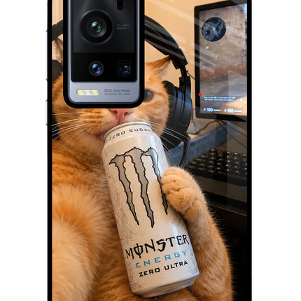 Gamer Cat Energy Vivo X60 Pro+ Glass Case