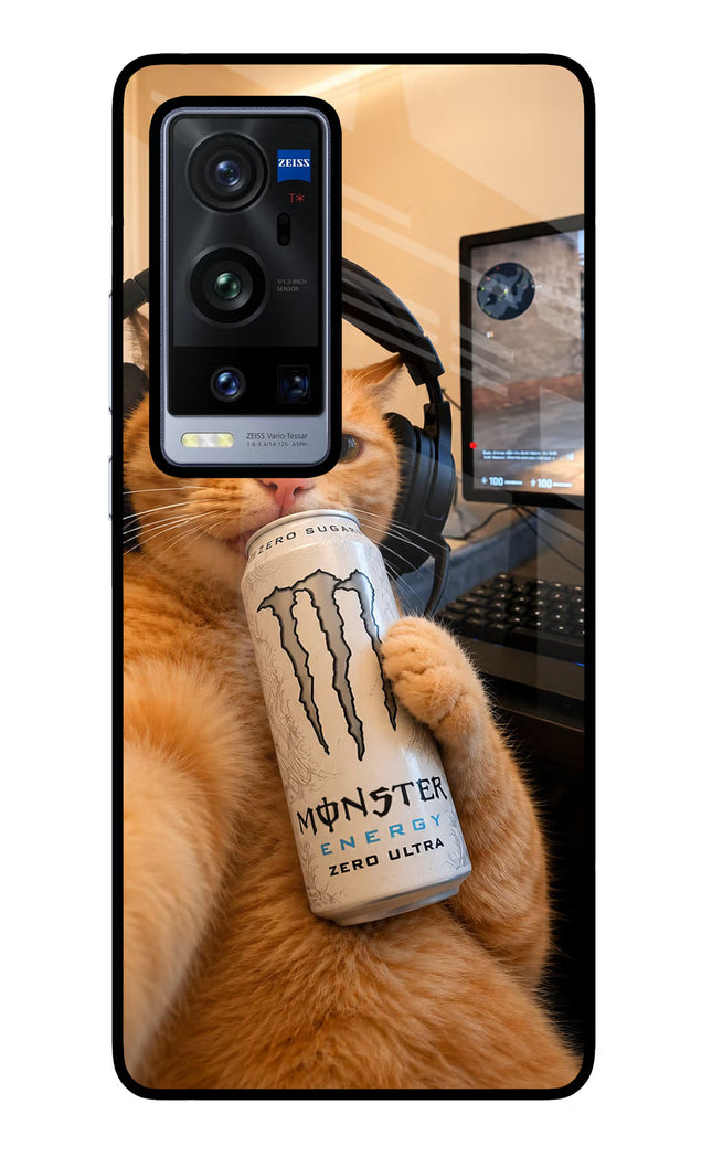 Gamer Cat Energy Vivo X60 Pro+ Glass Case