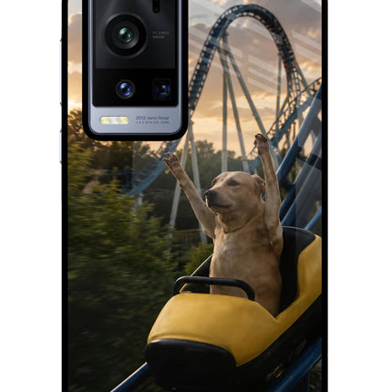 Rollercoaster Dog Vivo X60 Pro+ Glass Case