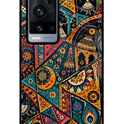 Folk Print Vivo X60 Pro+ Glass Case
