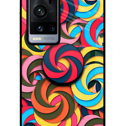 Spiral Pattern Vivo X60 Pro+ Pop Case by Casekaro