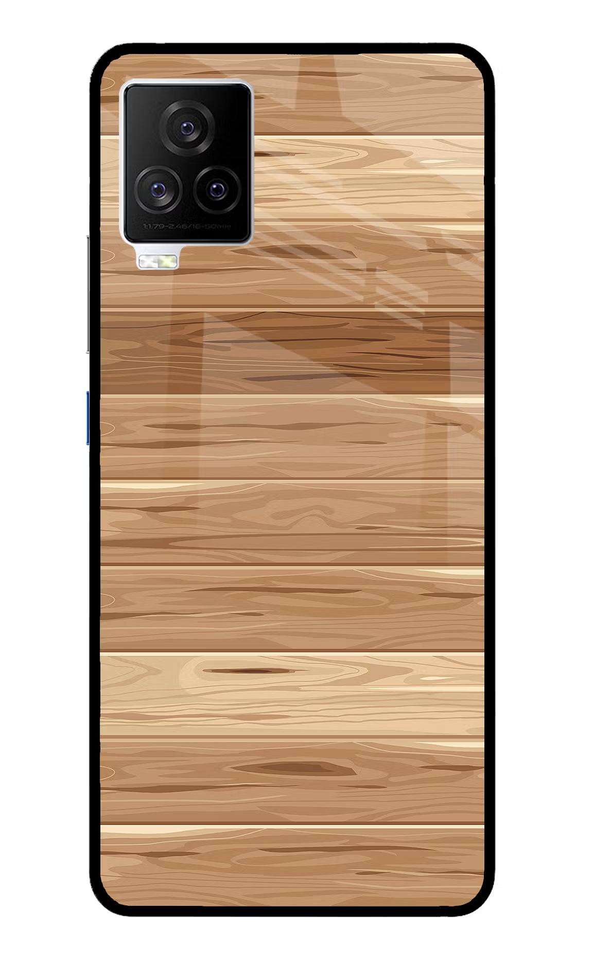 Wooden Vector iQOO 7 Legend 5G Glass Case Back Cover by Casekaro