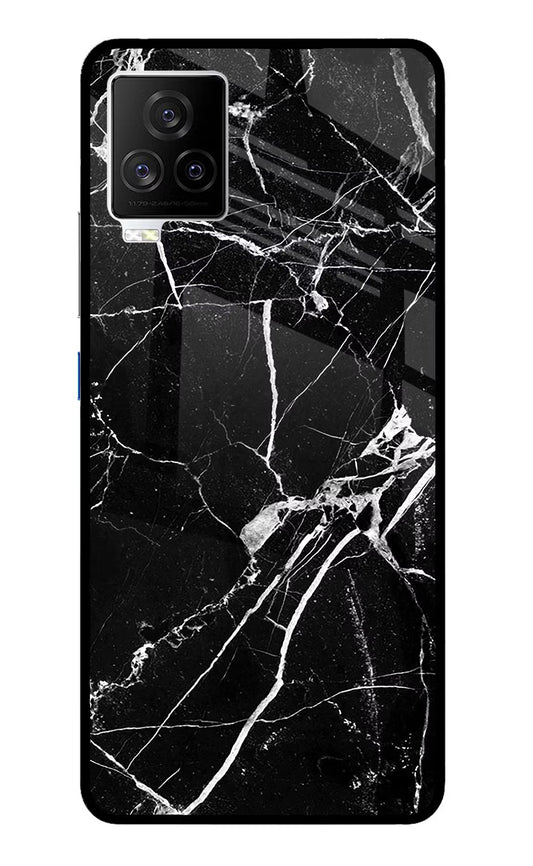 Black Marble Pattern iQOO 7 Legend 5G Glass Case