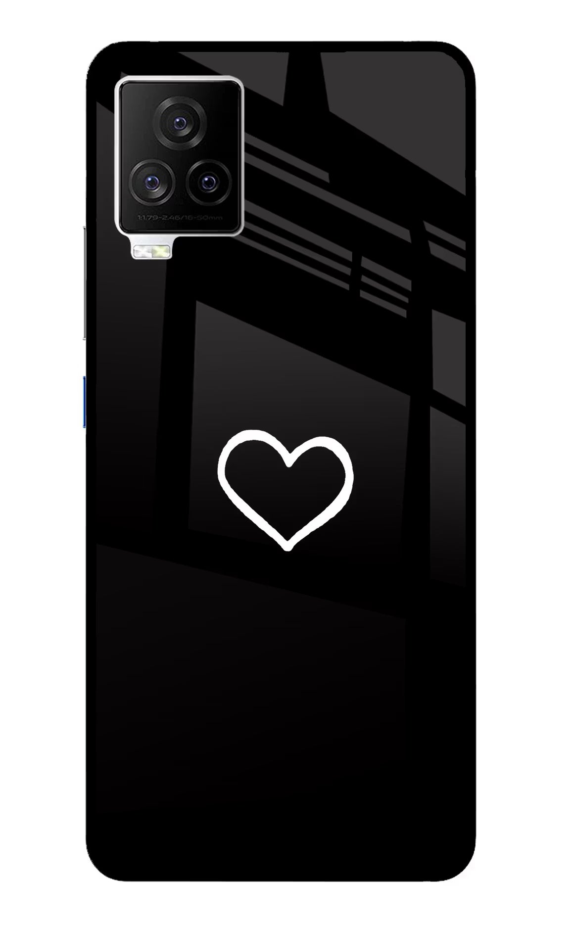 Heart iQOO 7 Legend 5G Glass Case Back Cover by Casekaro