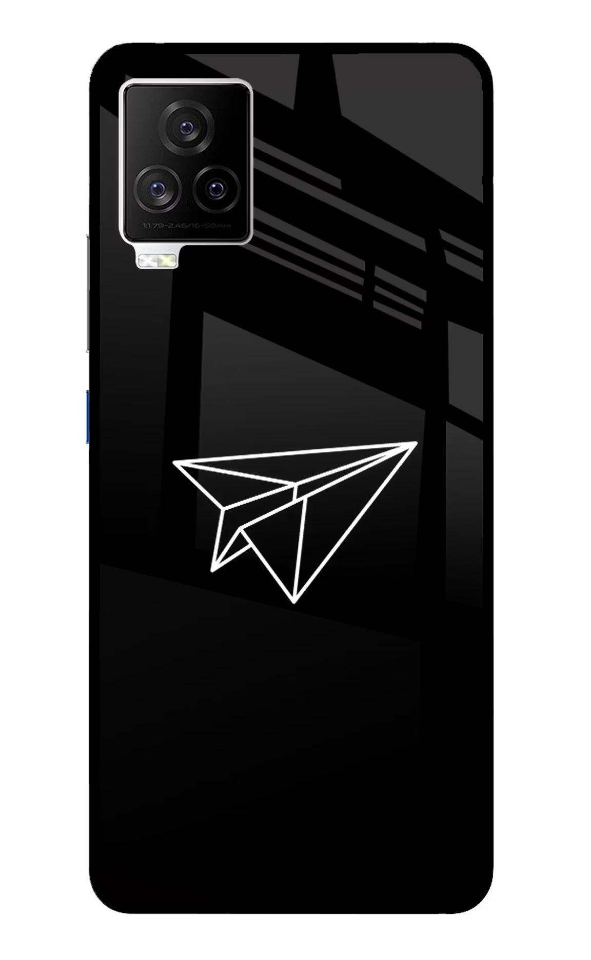Paper Plane White iQOO 7 Legend 5G Glass Case Back Cover by Casekaro