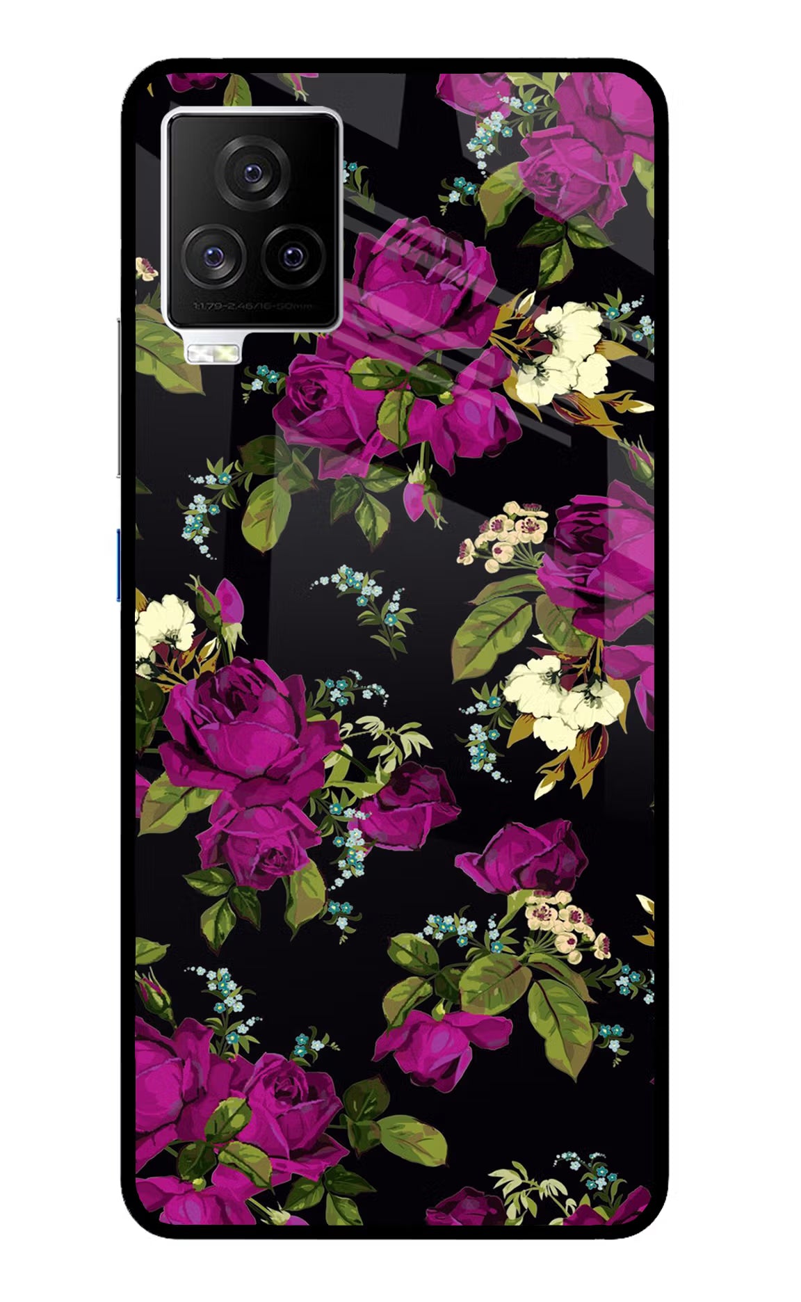 Flowers iQOO 7 Legend 5G Glass Case