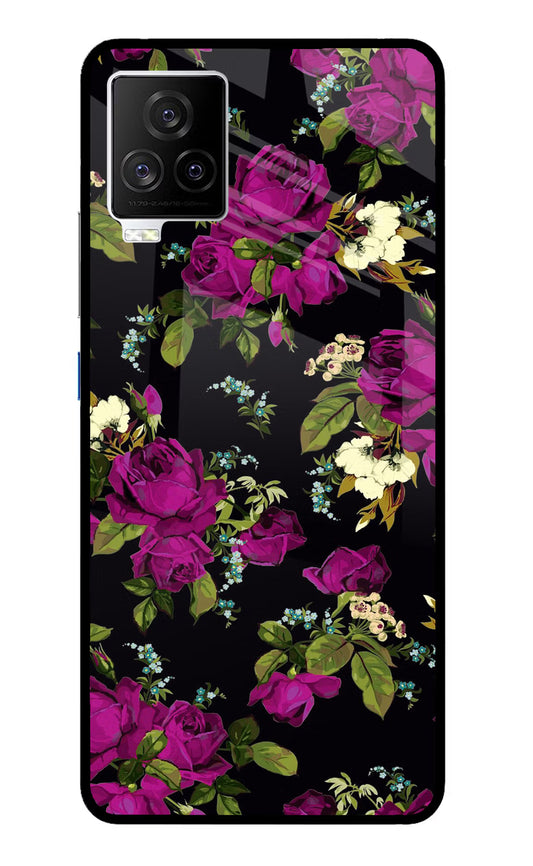 Flowers iQOO 7 Legend 5G Glass Case