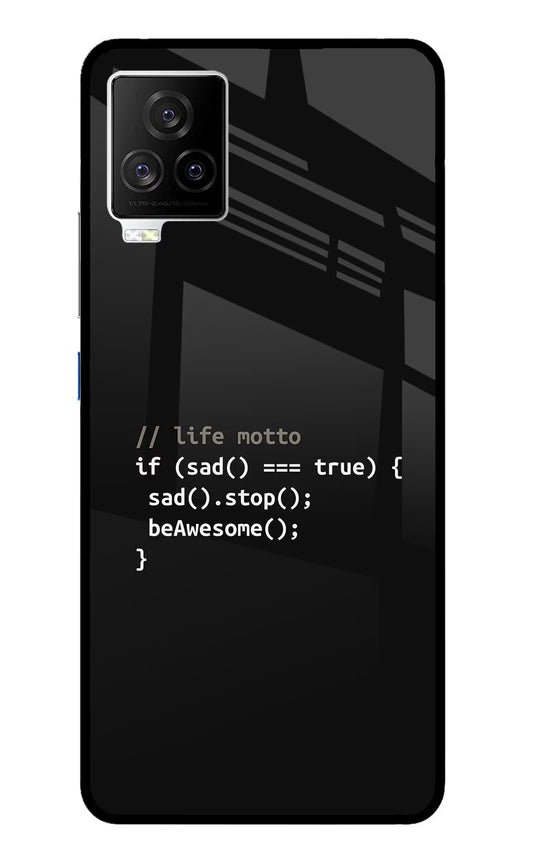 Life Motto Code iQOO 7 Legend 5G Glass Case