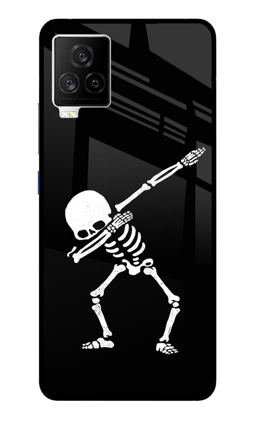 Dabbing Skeleton Art iQOO 7 Legend 5G Glass Case