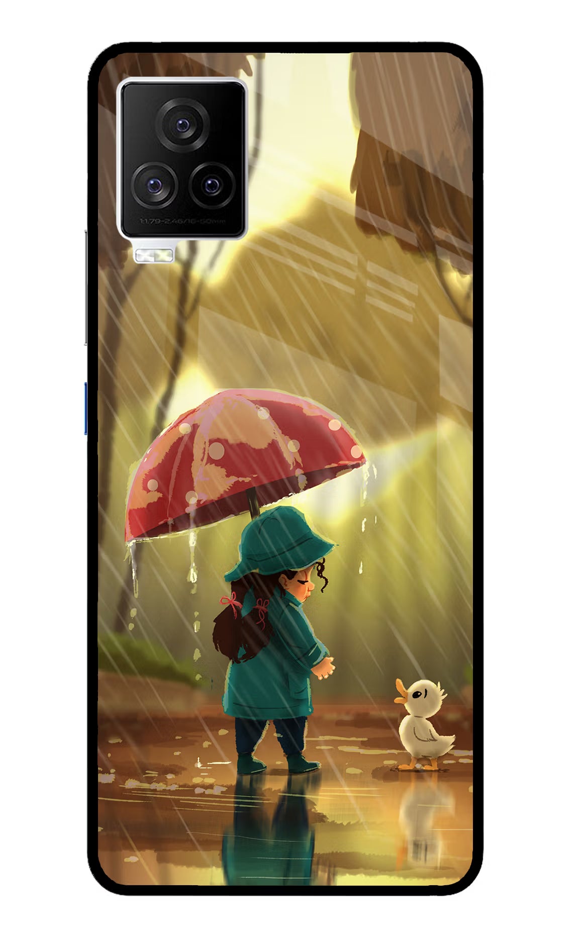 Rainy Day iQOO 7 Legend 5G Glass Case Back Cover by Casekaro