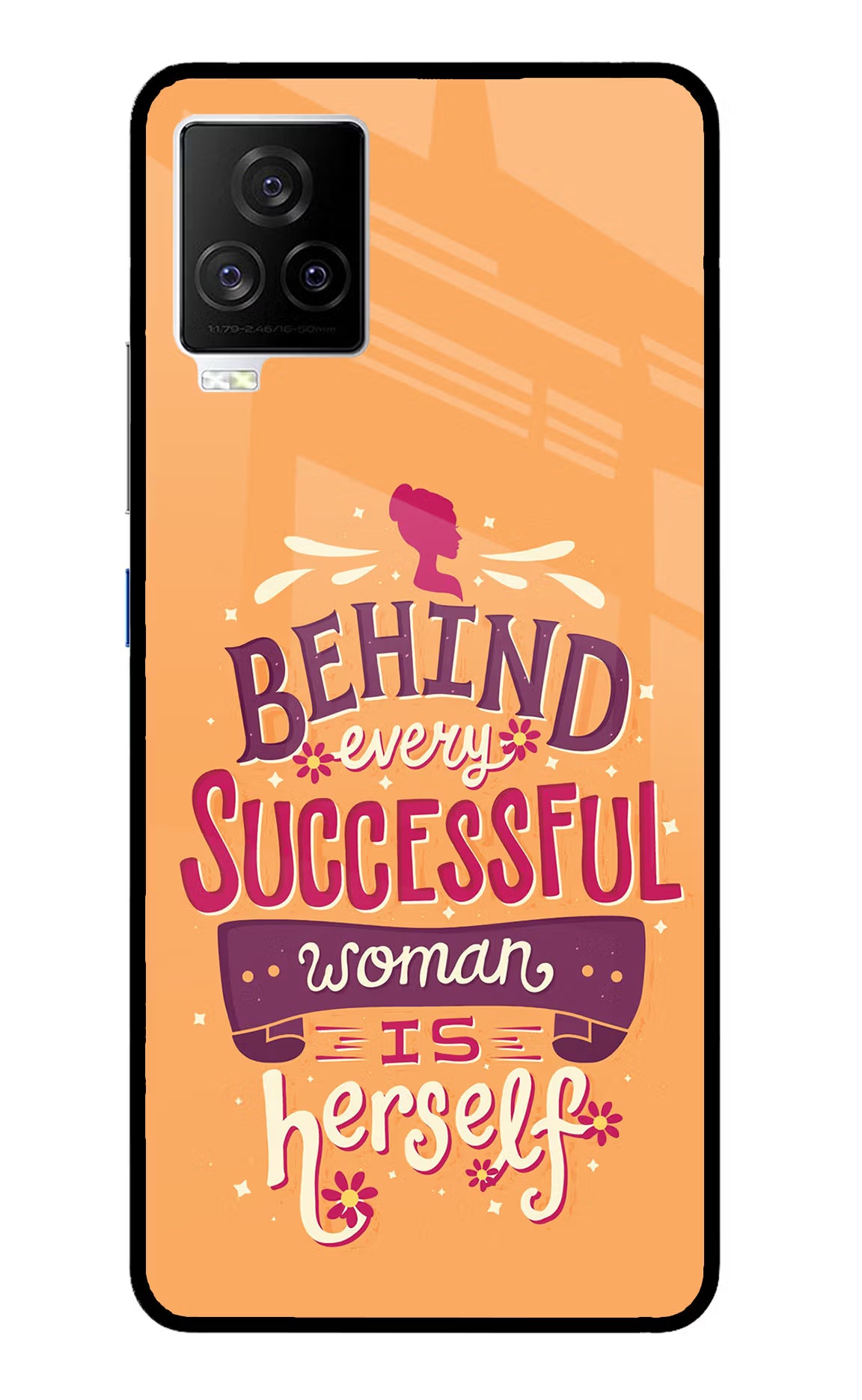Behind Every Successful Woman There Is Herself iQOO 7 Legend 5G Glass Case Back Cover by Casekaro