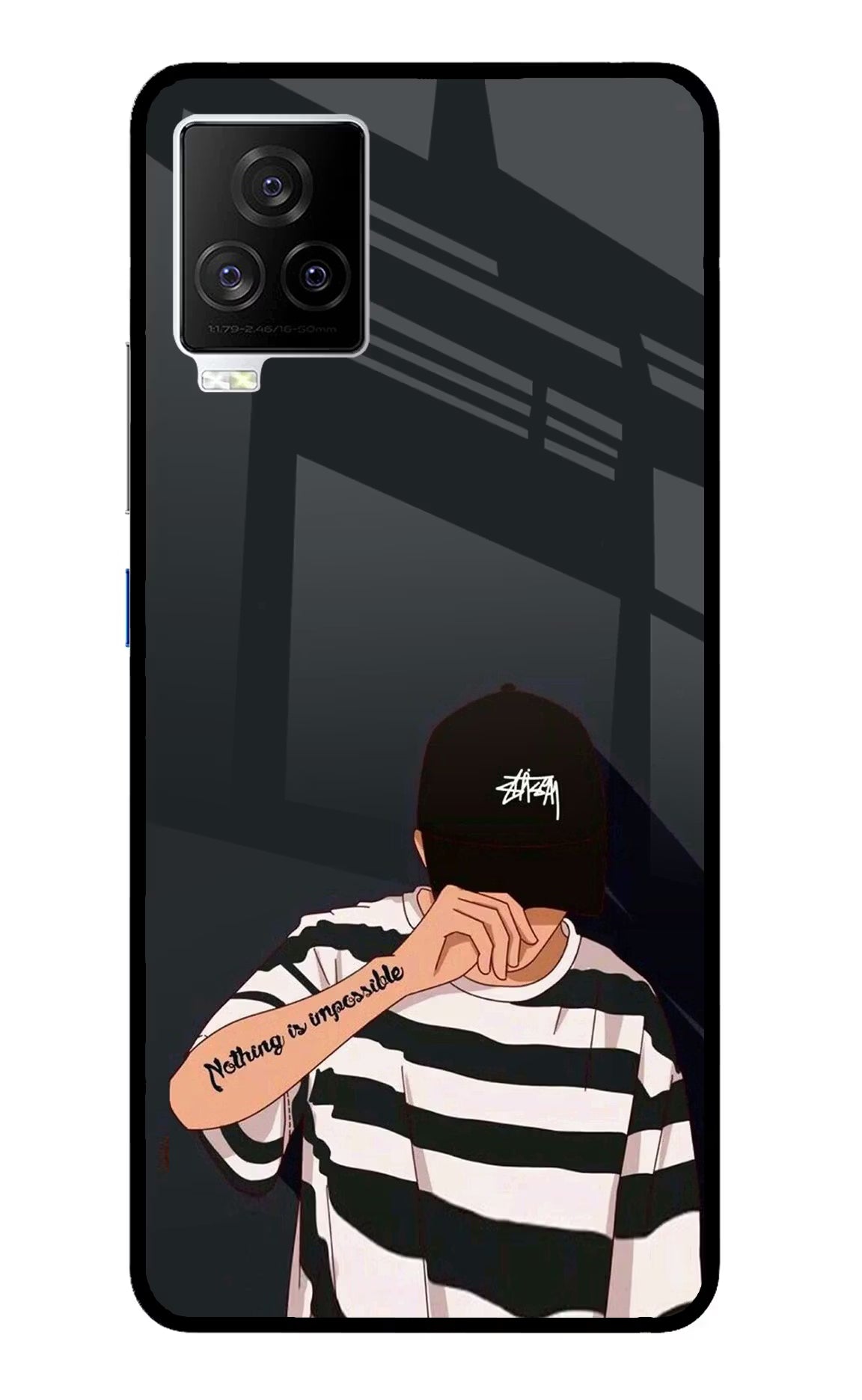 Aesthetic Boy iQOO 7 Legend 5G Glass Case Back Cover by Casekaro