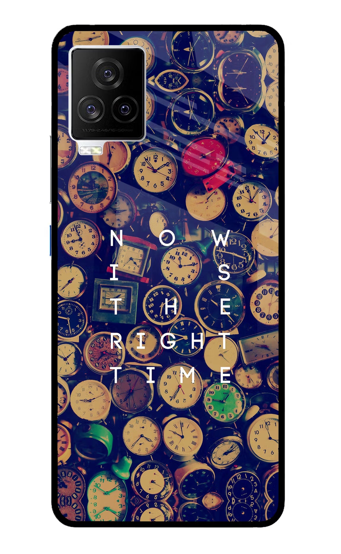 Now is the Right Time Quote iQOO 7 Legend 5G Glass Case