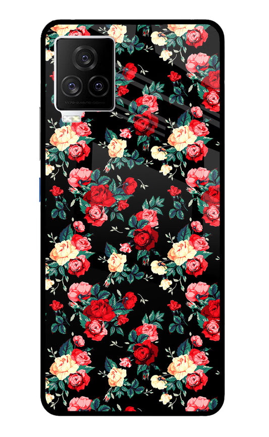 Rose Pattern iQOO 7 Legend 5G Glass Case