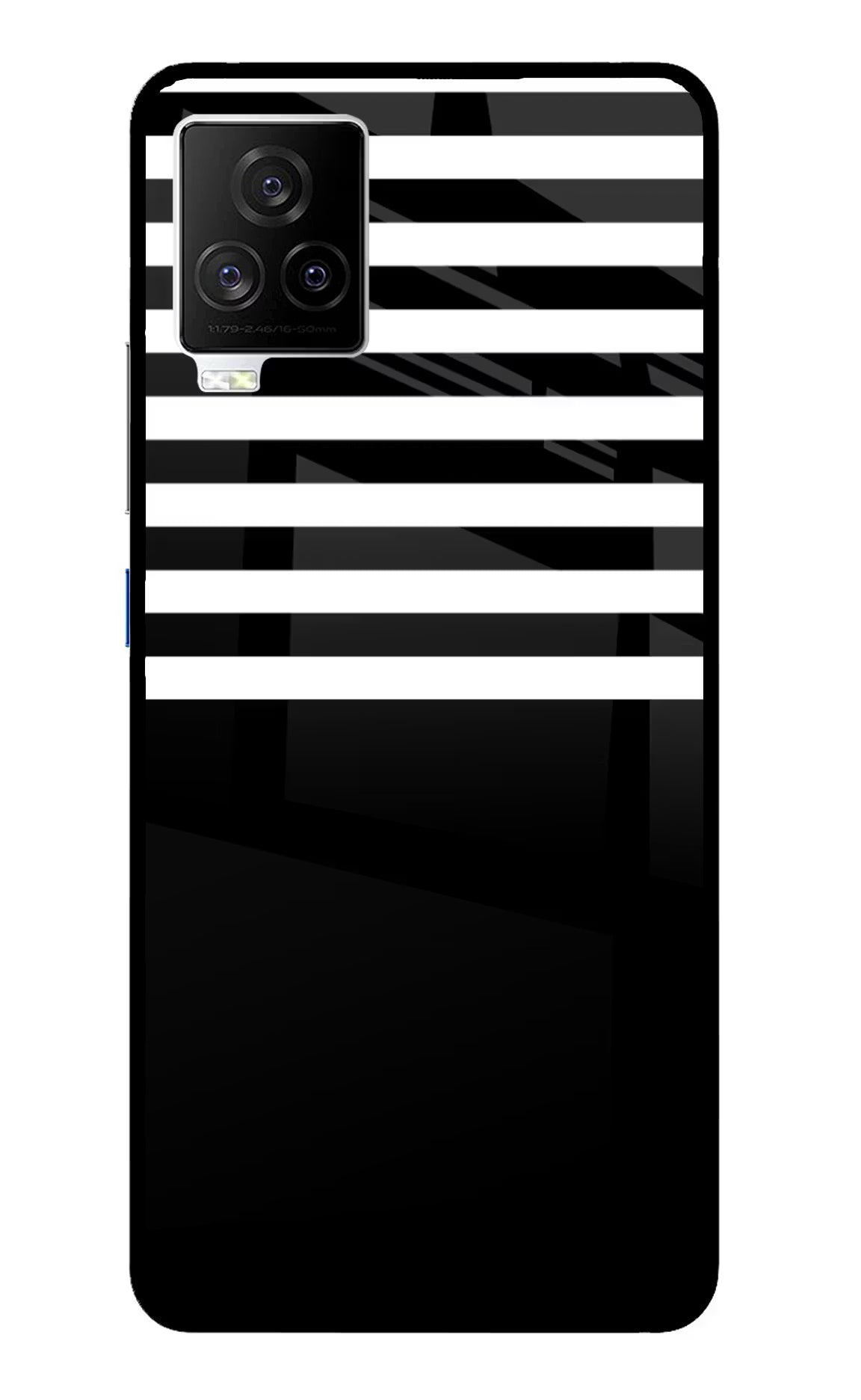 Black and White Print iQOO 7 Legend 5G Glass Case Back Cover by Casekaro