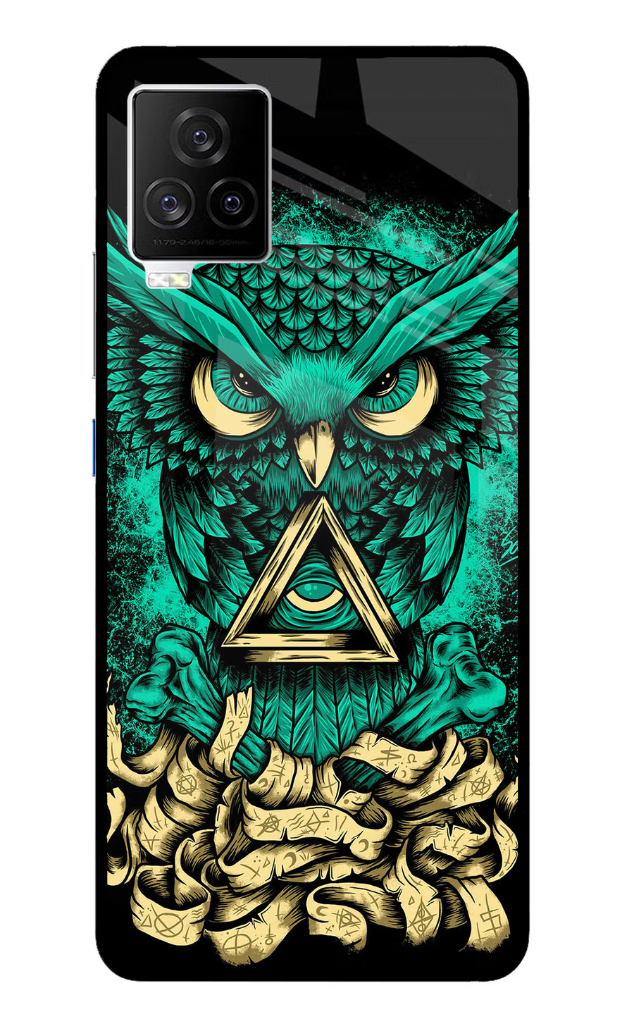 Green Owl iQOO 7 Legend 5G Back Cover, Glass case