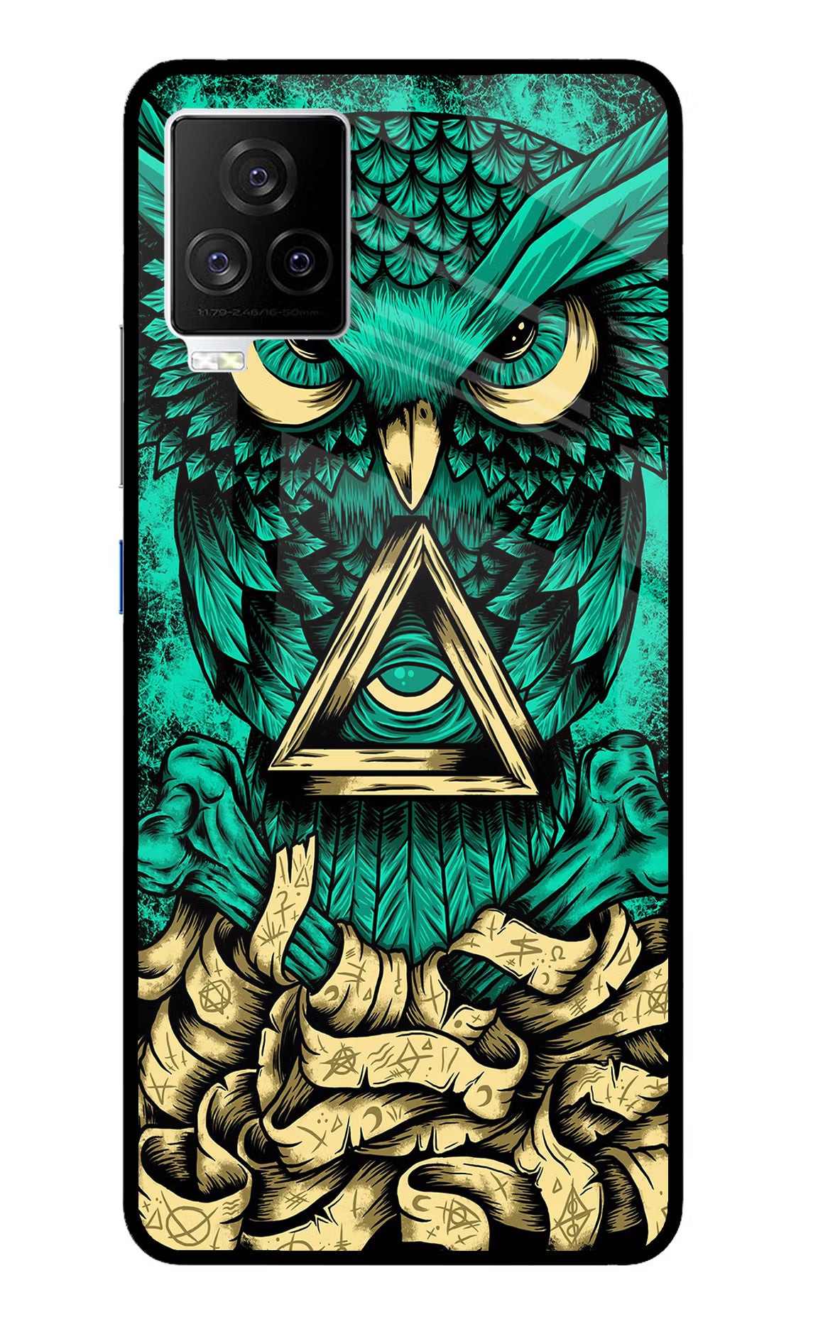 Green Owl iQOO 7 Legend 5G Glass Case Back Cover by Casekaro