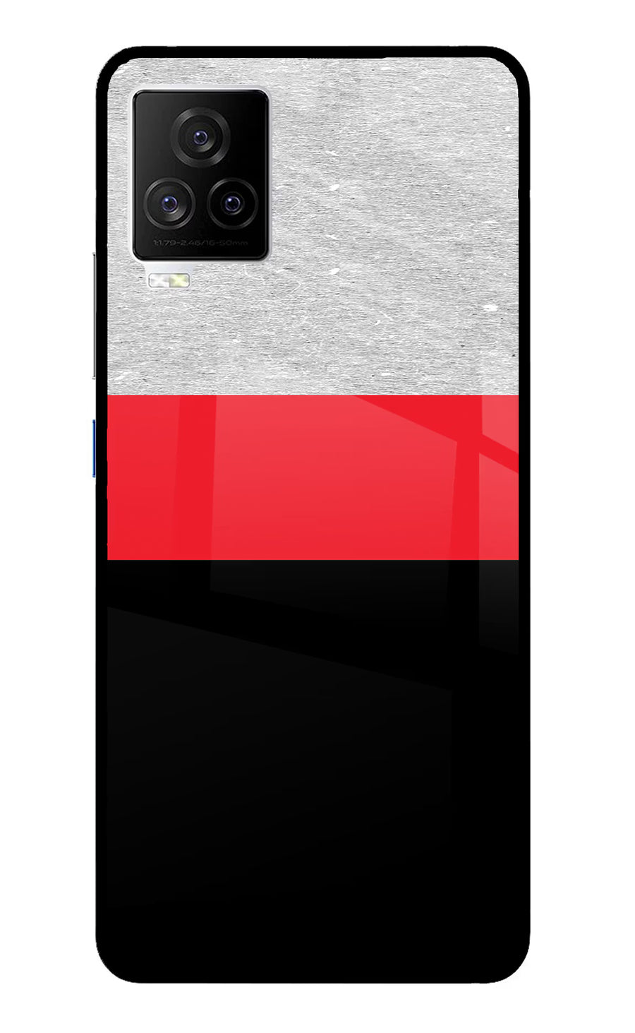 Tri Color Pattern iQOO 7 Legend 5G Back Cover, Glass case