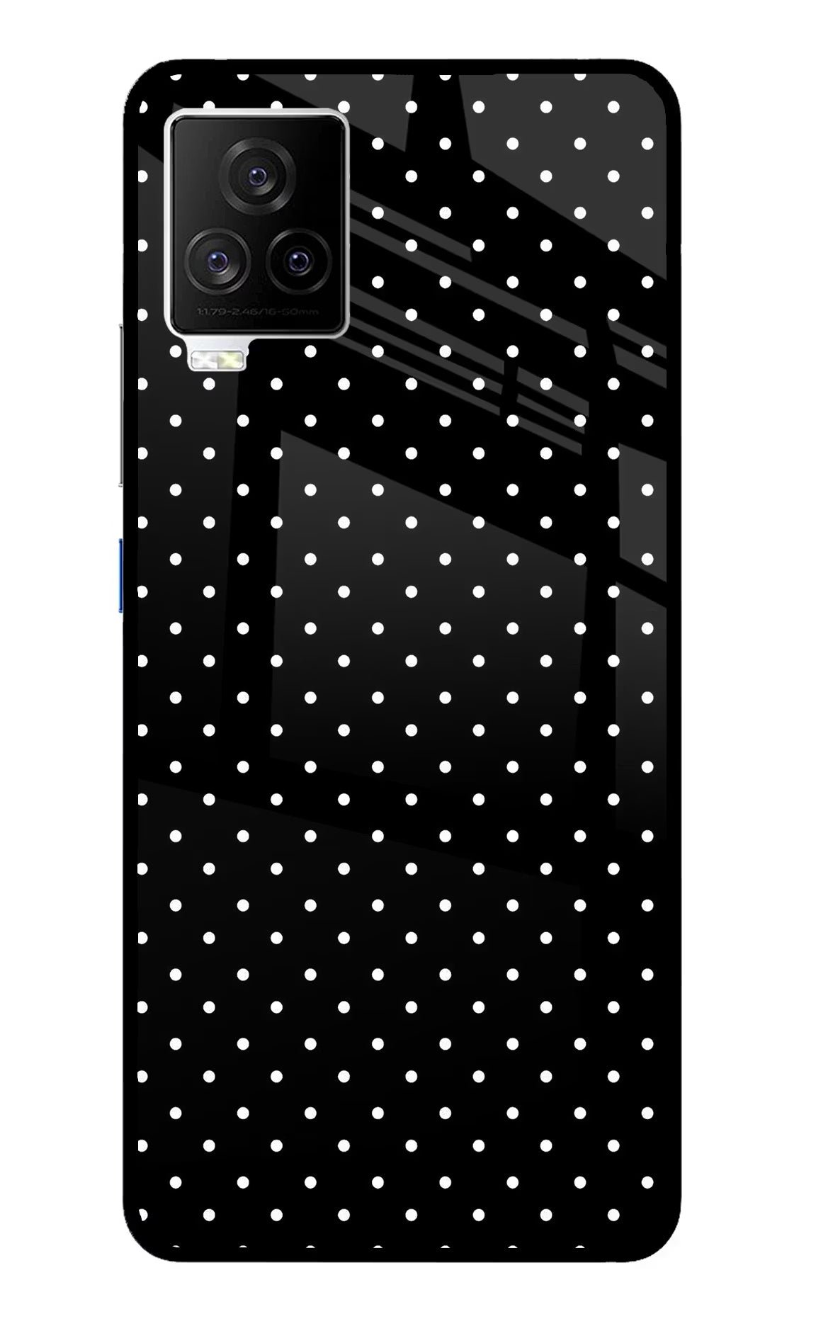 White Dots iQOO 7 Legend 5G Glass Case Back Cover by Casekaro
