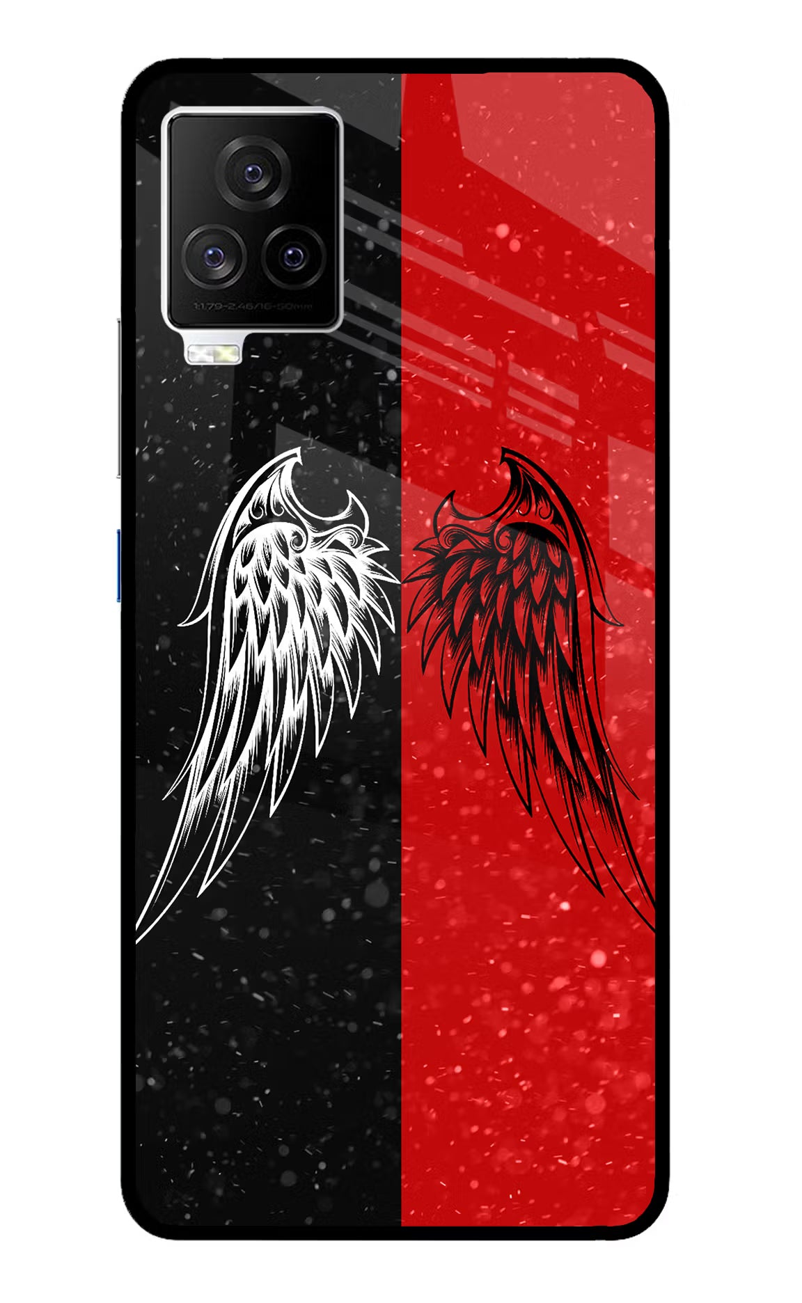 Wings iQOO 7 Legend 5G Glass Case Back Cover by Casekaro
