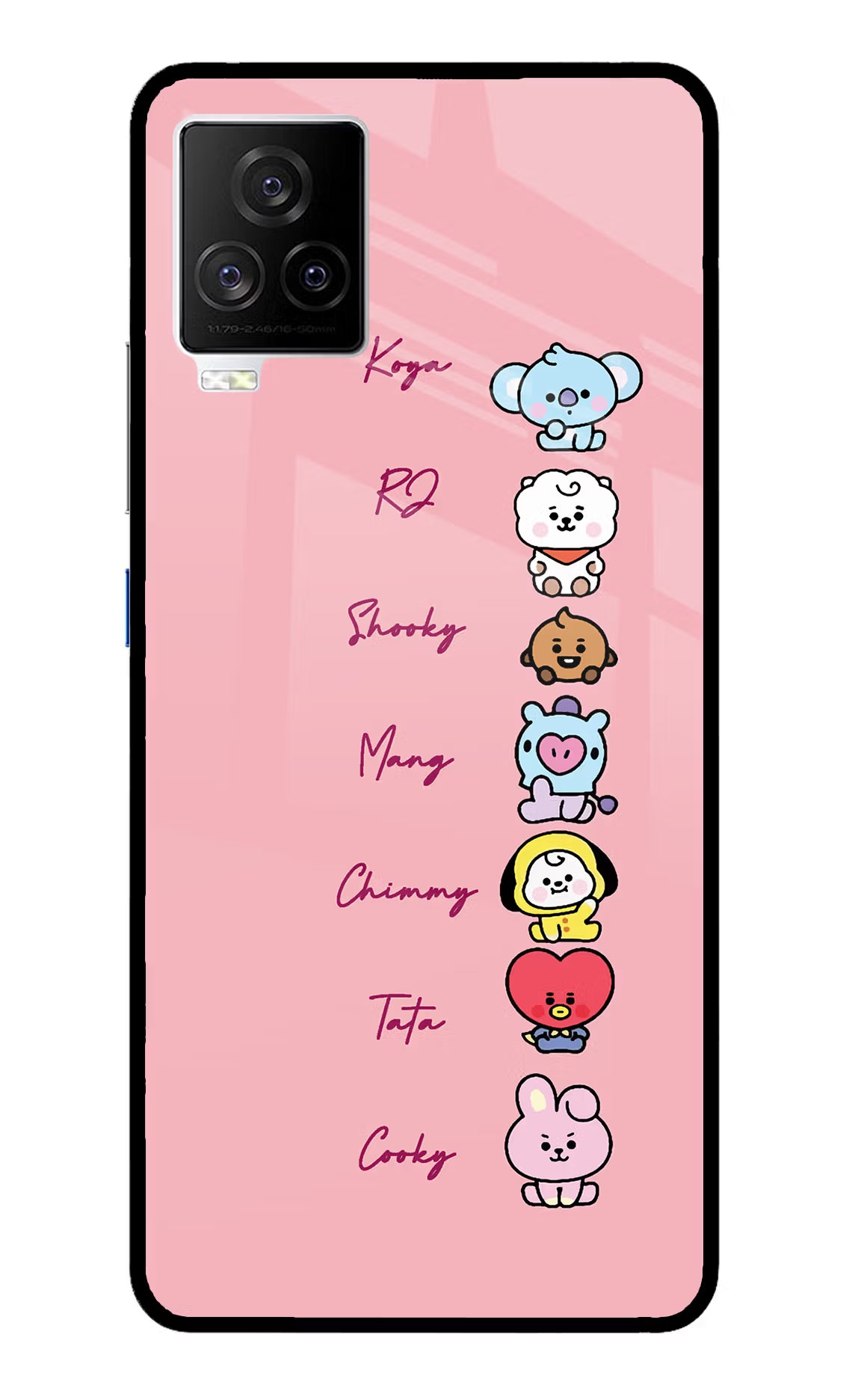 BTS names iQOO 7 Legend 5G Glass Case Back Cover by Casekaro