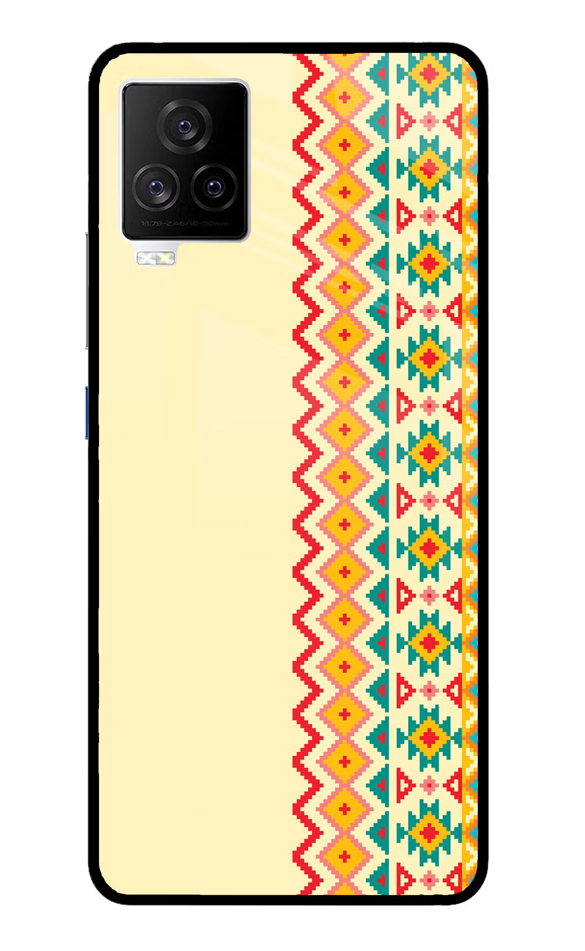 Ethnic Seamless iQOO 7 Legend 5G Glass Case Back Cover by Casekaro