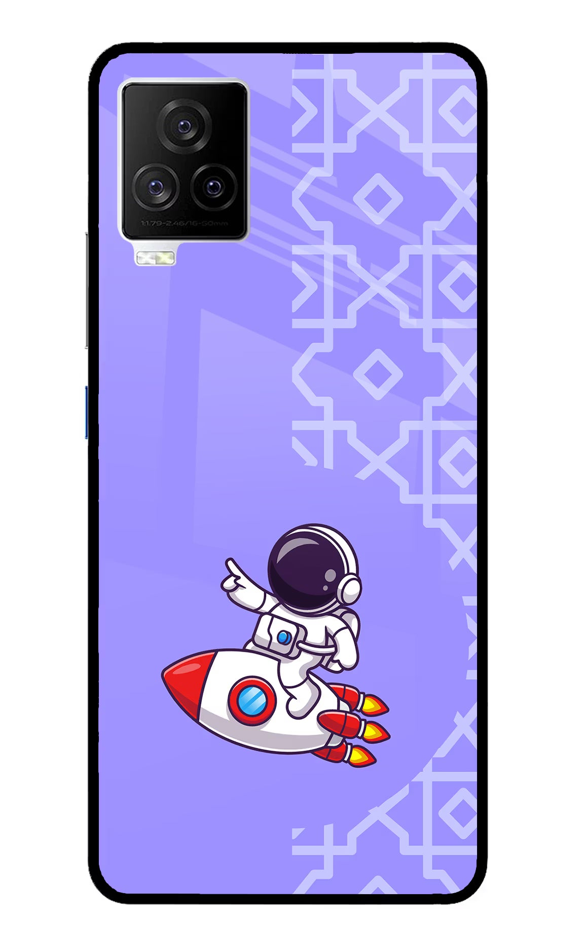 Cute Astronaut iQOO 7 Legend 5G Glass Case Back Cover by Casekaro
