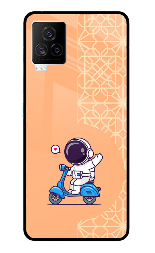 Cute Astronaut Riding iQOO 7 Legend 5G Glass Case