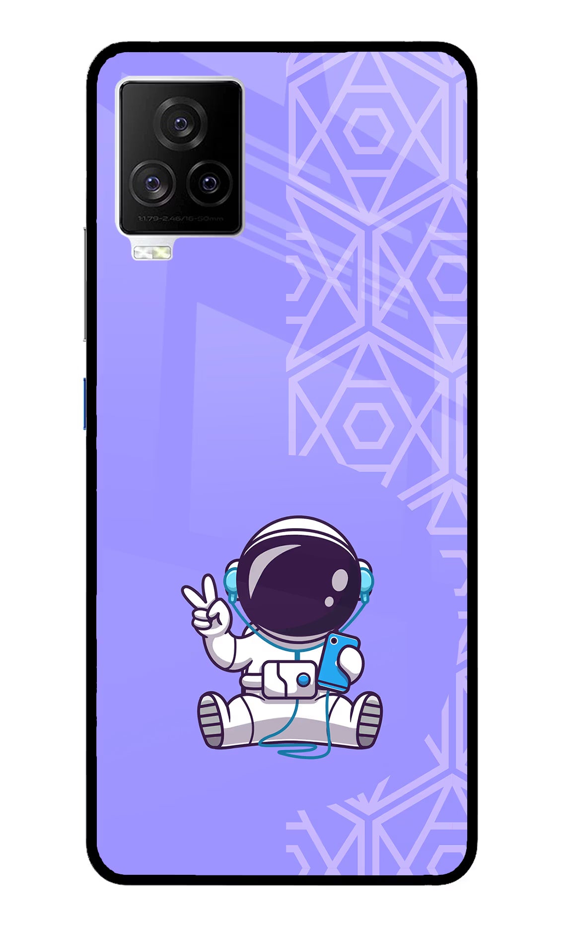 Cute Astronaut Chilling iQOO 7 Legend 5G Glass Case