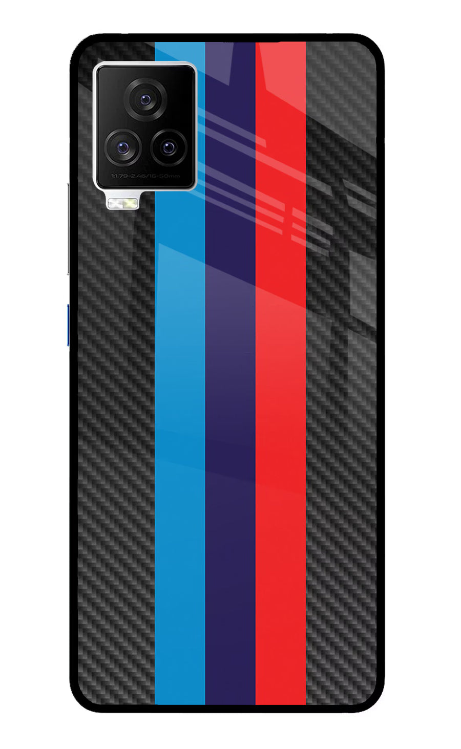 BMW Stripes Pattern iQOO 7 Legend 5G Back Cover, Glass case
