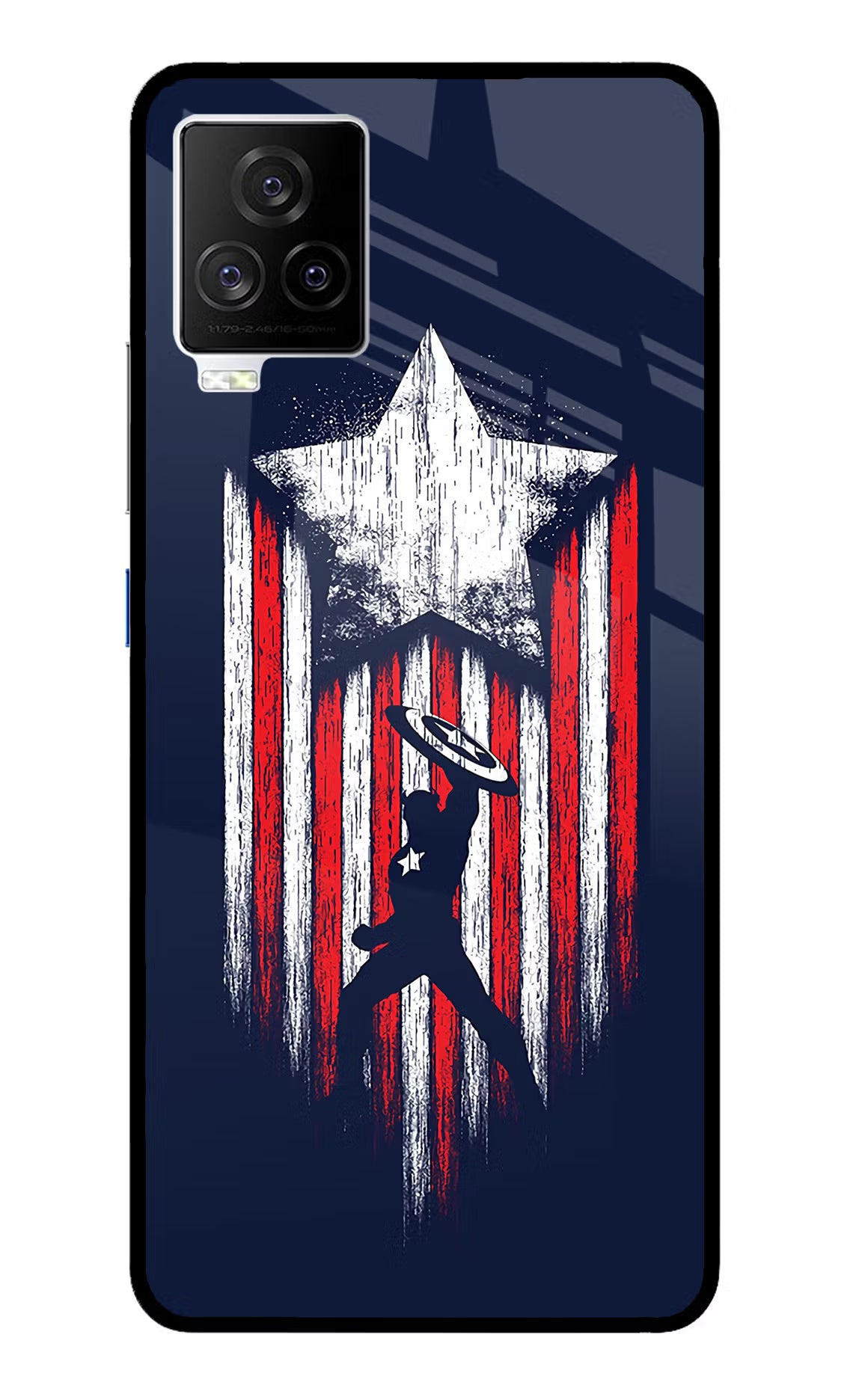 Captain America Marvel Art iQOO 7 Legend 5G Glass Case Back Cover by Casekaro