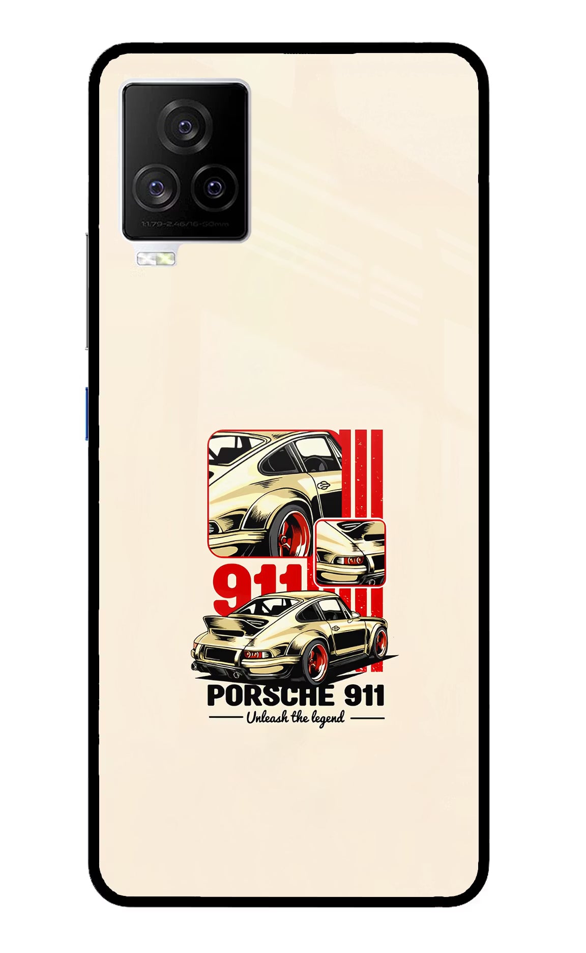 Classic Porsche 911 iQOO 7 Legend 5G Glass Case Back Cover by Casekaro