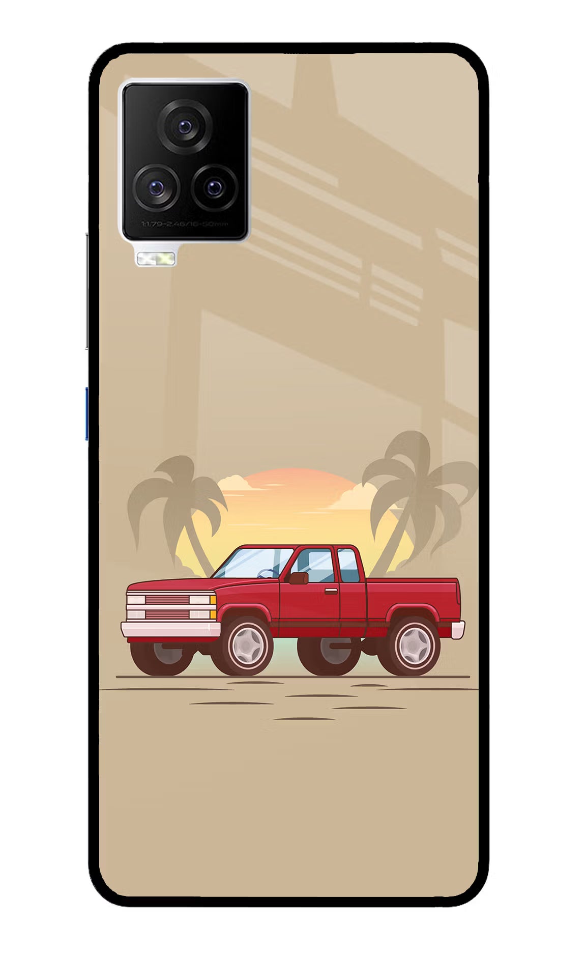 Desert Classic Drive iQOO 7 Legend 5G Glass Case Back Cover by Casekaro