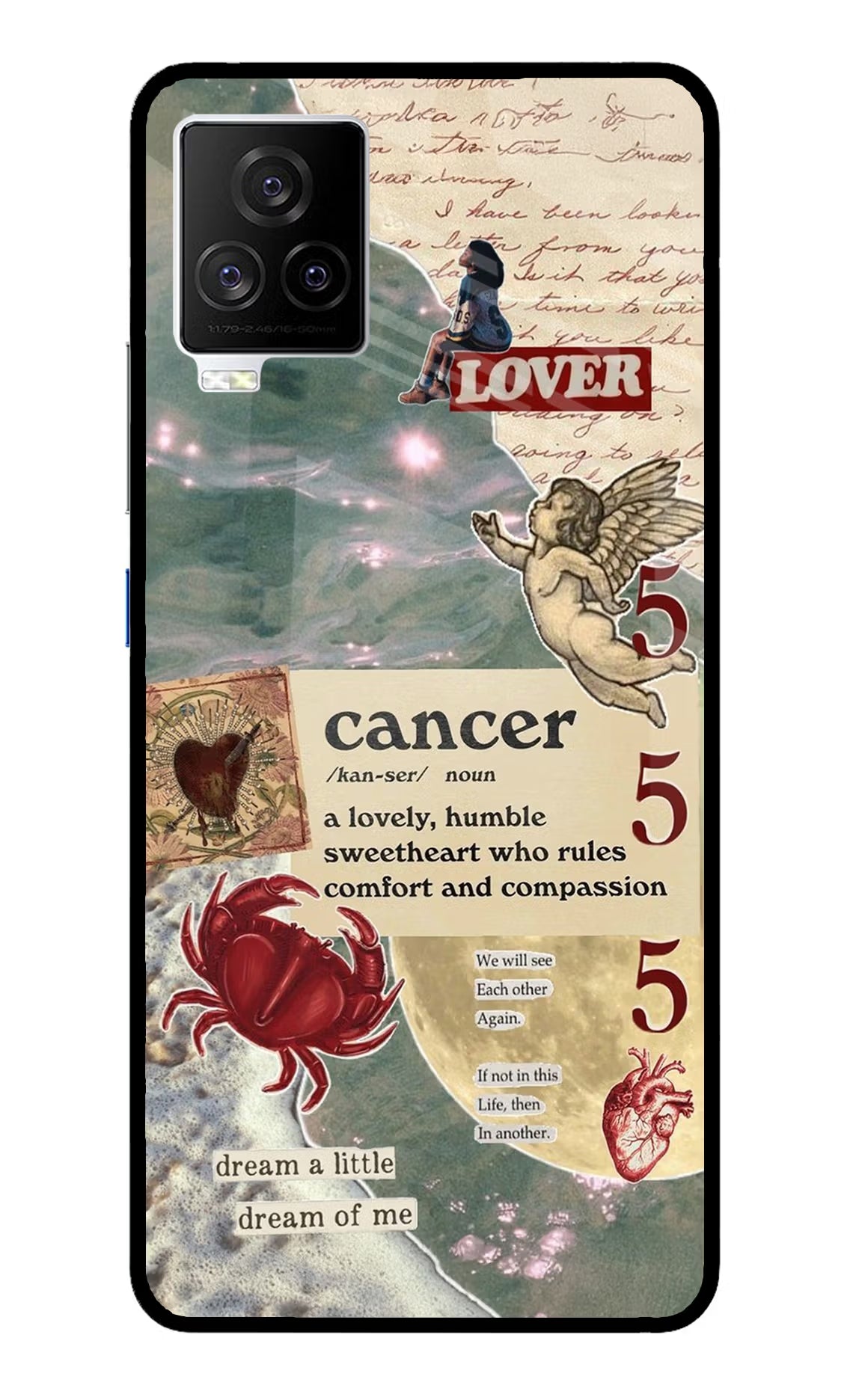 Cancer Zodiac iQOO 7 Legend 5G Glass Case Back Cover by Casekaro