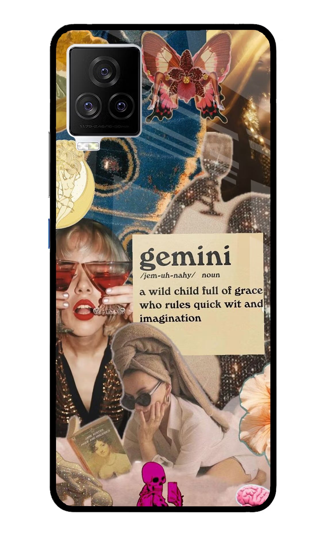Gemini Zodiac iQOO 7 Legend 5G Glass Case Back Cover by Casekaro