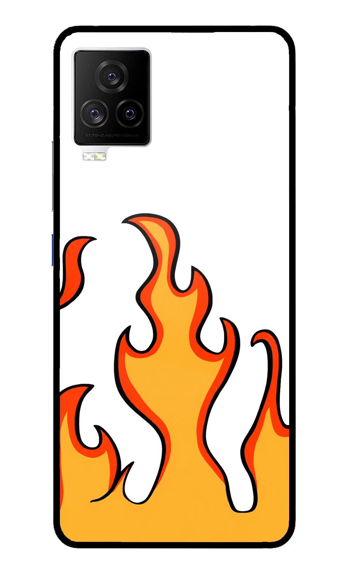 Fired Up – White iQOO 7 Legend 5G Glass Case Back Cover by Casekaro