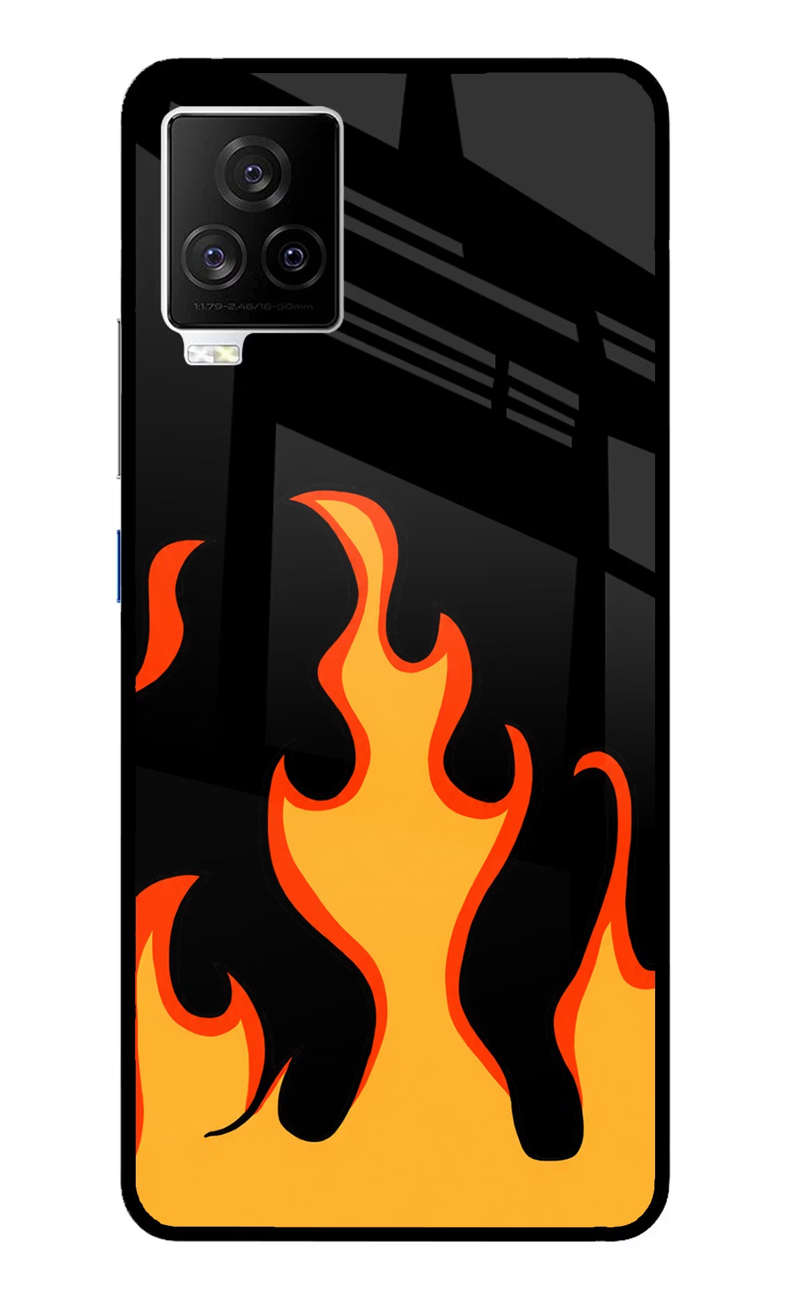 Fired Up – Black iQOO 7 Legend 5G Glass Case Back Cover by Casekaro